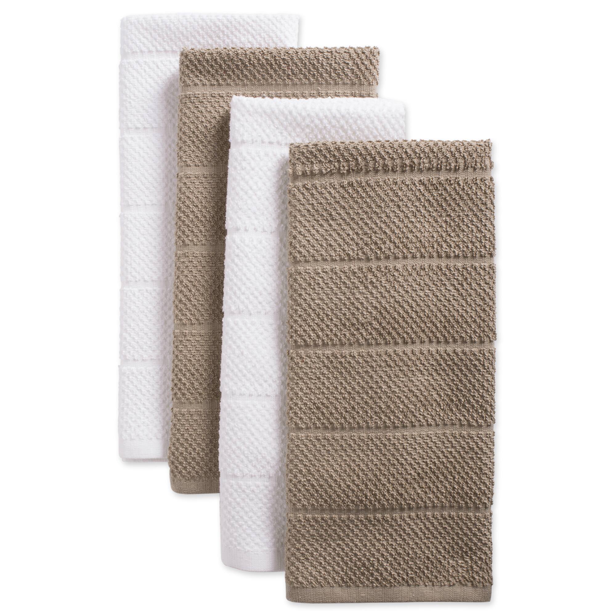 DII® Assorted Stone Basic Chef Terry Dishtowel (Set of 4)